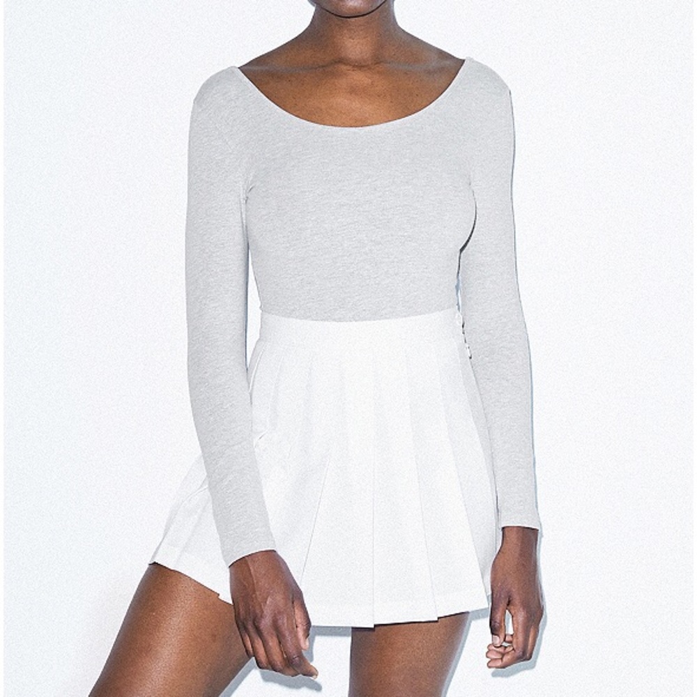 American Apparel White Tennis Skirt